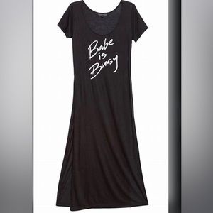 Babe Is Busy Jersey Slit Dress